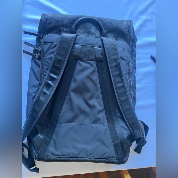 TUMI Voyageur Flap Backpack 64002NVY Navy Nylon Leather Trim Laptop Travel Bag main image 5
